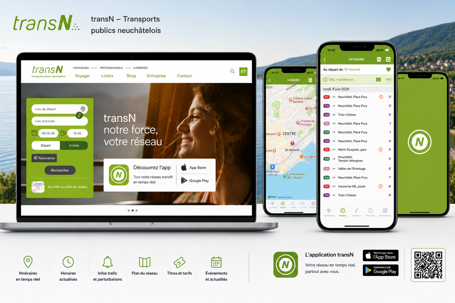 Développement du site internet et de l’application mobile de transN